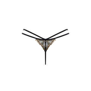 CHAINS Thong - Black & Gold