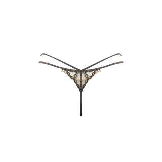 Decorative brooch with intricate design on a white background