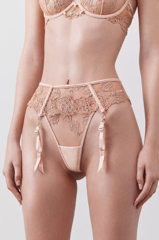 Illusion suspender lingerie