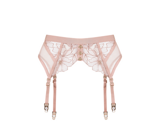 beige pink garter belt